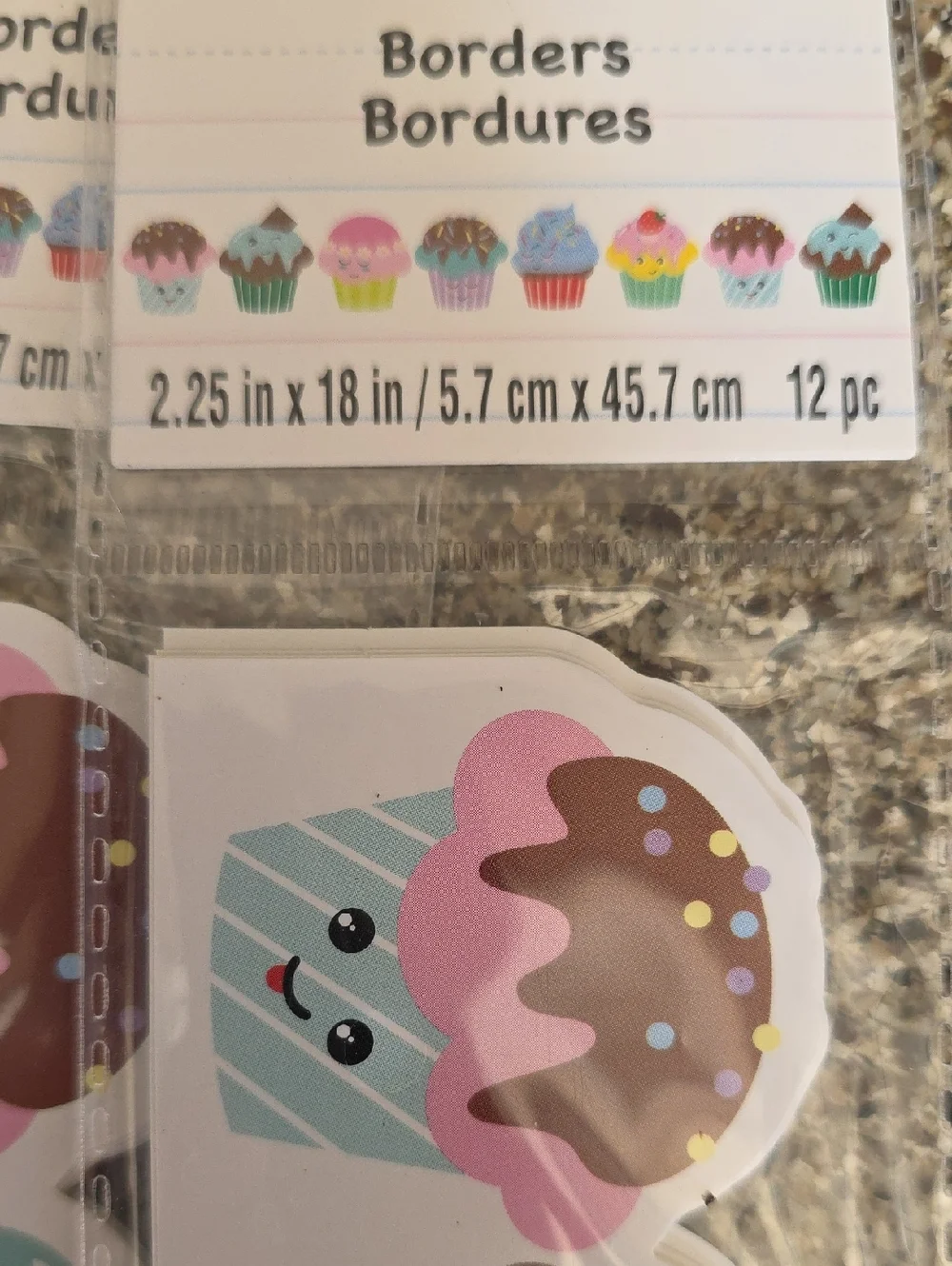 Assorted Rainbow Party Cupcake Borders - Multicolor